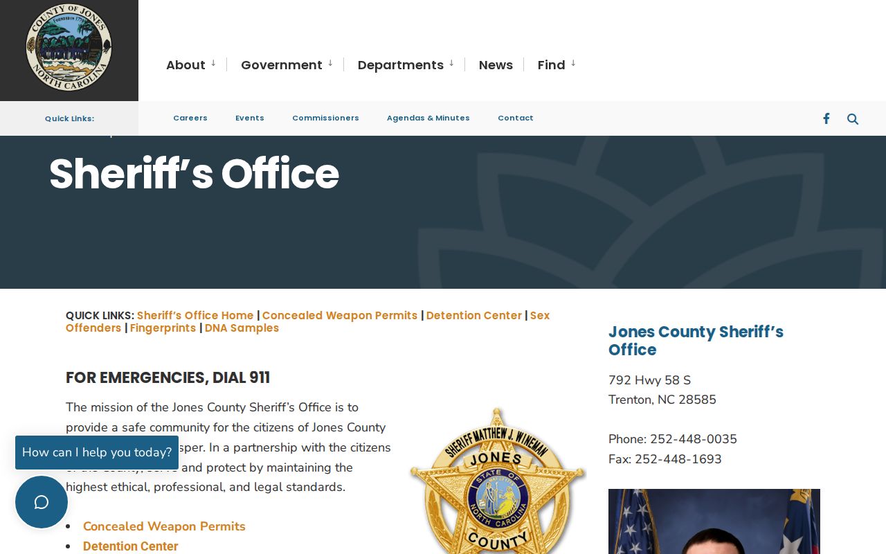 Jones County Sheriff's Office arrest record channel