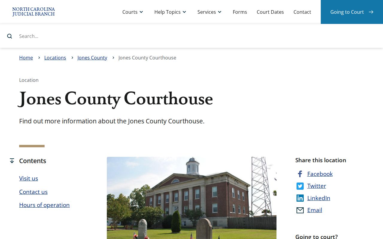 Jones County criminal court case courthouse information