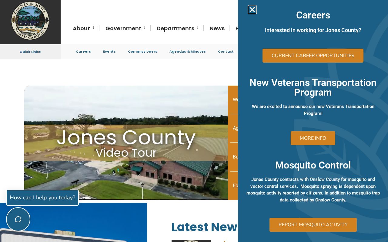 Jones County criminal history government office directory