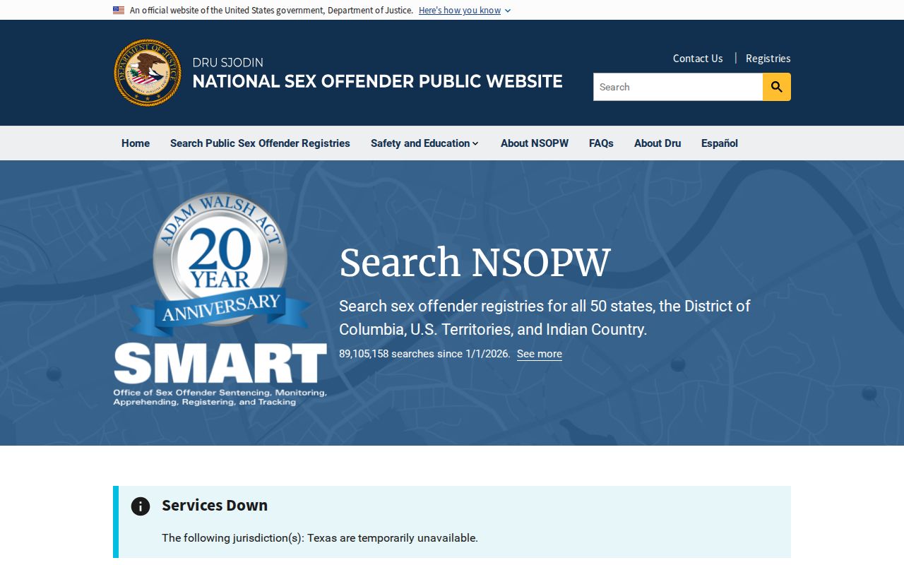 Jones County criminal records national sex offender search