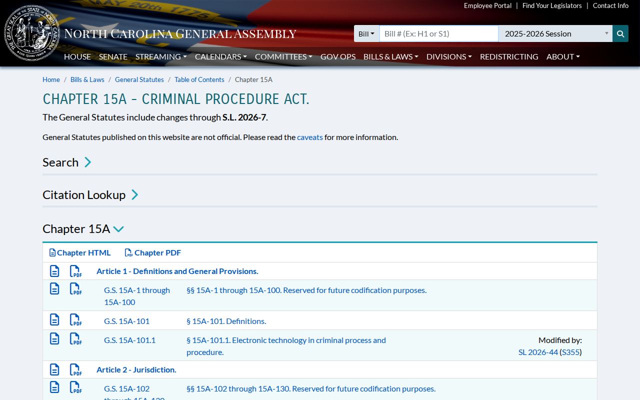 North Carolina criminal procedure laws affecting Pollocksville court records