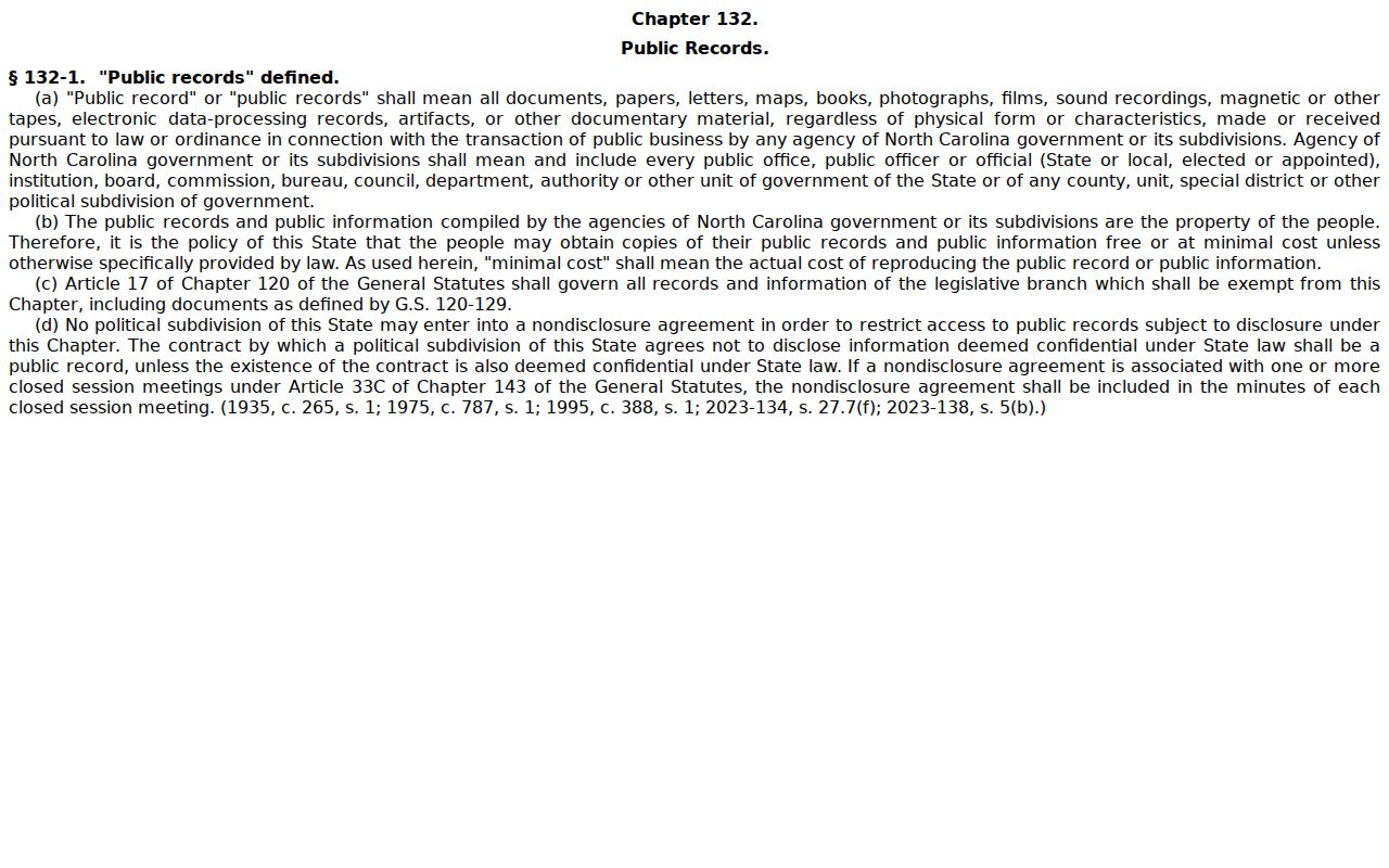North Carolina public record definition for Pollocksville criminal records
